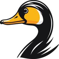 Bold and dynamic goose head illustration, perfect for logos, branding, and sporting imagery vector