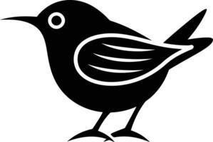 A simple, black silhouette of a bird with a stylized design, perfect for branding, logos, and illustrations vector