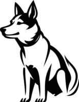 A simple yet powerful silhouette of a dog, perfect for logos, branding, and pet-related designs vector