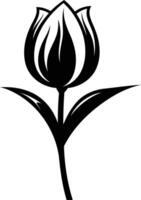 A simple yet elegant silhouette of a tulip flower, perfect for branding, logos, or decorative designs vector