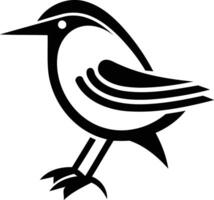 Stylish black and white silhouette of a bird with a simple, elegant design vector