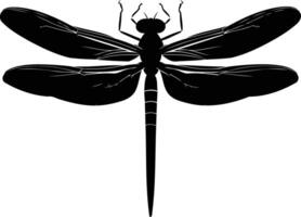 A simple yet elegant silhouette of a dragonfly, perfect for adding a touch of nature to your design projects vector