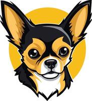Adorable cartoon chihuahua with big eyes and a friendly expression vector