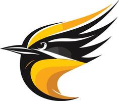 Dynamic bird logo design, perfect for sports teams, brands, or organizations seeking a bold and impactful image vector