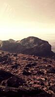 The river flows from a mountain lake video