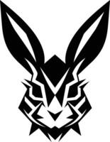 Geometric rabbit head design, perfect for tattoo inspiration, t shirt graphics, and branding vector