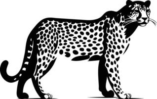 A bold silhouette of a cheetah, perfect for adding a touch of wildness to your designs vector