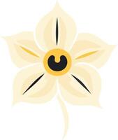 Simple and elegant, this stylized illustration of a single daffodil flower is perfect for adding a touch of spring to your designs vector