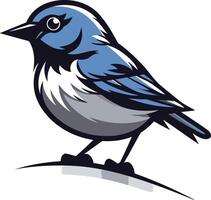 Cute cartoon bluebird with a friendly expression vector