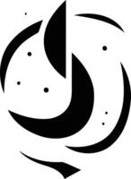 Abstract black and white logo design featuring a stylized swirl pattern vector