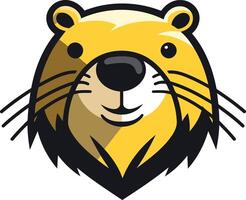 Cute cartoon beaver mascot with a friendly smile vector