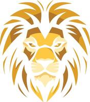 Bold and striking, this stylized lion's face is perfect for creating a powerful logo or mascot vector