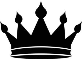 A simple yet elegant silhouette of a crown, perfect for adding a regal touch to your designs vector