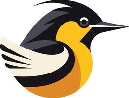 A colorful and stylized bird logo, perfect for a brand looking for a unique and memorable identity vector