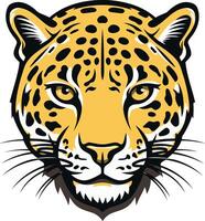 A fierce and detailed illustration of a jaguar's head, perfect for branding, logos, and designs needing a touch of wildness vector