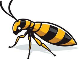 A bold and cartoonish illustration of a wasp, perfect for branding or mascot design vector