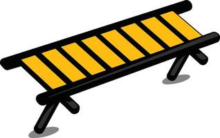 A simple, cartoon style illustration of a stretcher, perfect for medical, safety, and first aid related projects vector
