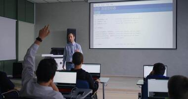 School Students Studying Innovation Technology, Artificial Intelligence And Web-Development video