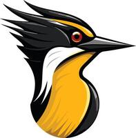 A bold, graphic illustration of a bird's head, perfect for creating a strong and memorable logo vector