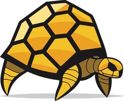 A cartoon tortoise with a honeycomb shell, perfect for representing slow and steady progress, or a protective and reliable brand vector