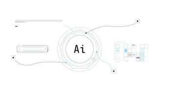 Animation of infographics about data processing by . video