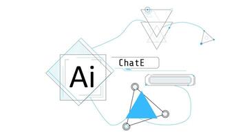 Animation of infographics about AI and Chatbot usage. video
