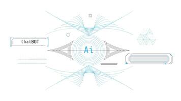 Animation of infographics about Chatbot and artificial intelligence. video