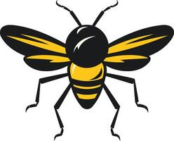 A bold, graphic illustration of a bee, perfect for logos, branding, and nature themed designs vector