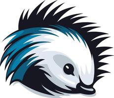 Cool, stylized illustration of a bird with a spiky crest vector