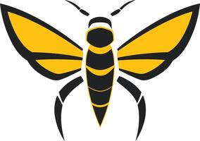 Abstract Stylized Bee Illustration vector