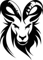A powerful and stylized ram head tattoo design, perfect for branding, t shirts, or as a bold statement vector