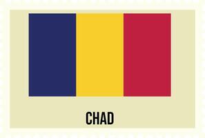 Chad flag stamp for decoration vector