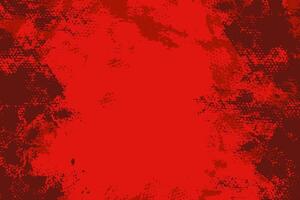 Red grunge texture background. Distressed stained grungy backdrop. Red dirty background vector