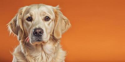 A Cute Dog Sitting , a Soft Background Full color photo