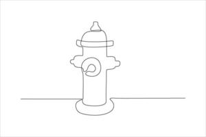 hydrant continuous line illustration design vector