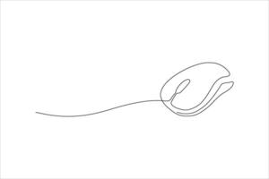 computer mouse continuous line illustration design vector