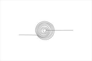onion slice continuous line illustration design vector