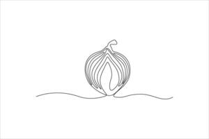 onion continuous line illustration design vector