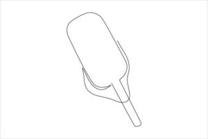 ice cream continuous line illustration design vector