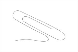 binder clip continuous line illustration design vector