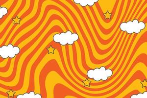 Abstract psychedelic groovy background with grunge texture. vector