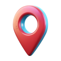 3D Location Icon on Transparent Background for Visual Projects png