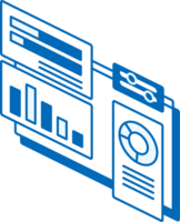 analysis of business reports, visual data analysis dashboard digital illustration png