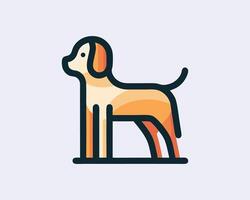 a dog icon in a flat style vector