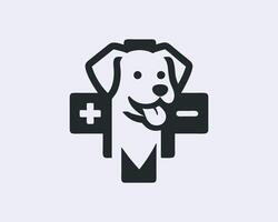 a dog is shown in a cross with a cross on it vector