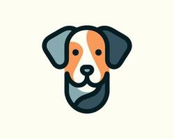 a dog head with a black and white color scheme vector