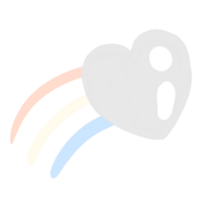 heart with rainbow and rainbow image png