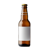 Brown Glass Beer Bottle on a Transparent Background png