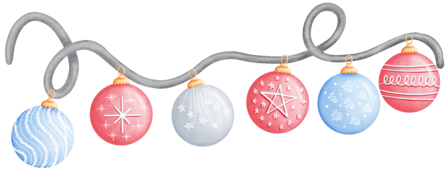 hecho a mano acuarela colgando adornos Perfecto para fiesta temporada diseños png