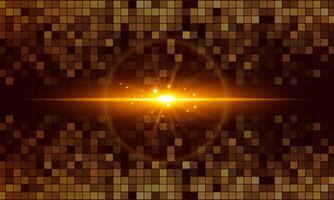 Light abstract technology dark pixel background. mosaic orange squares. vector